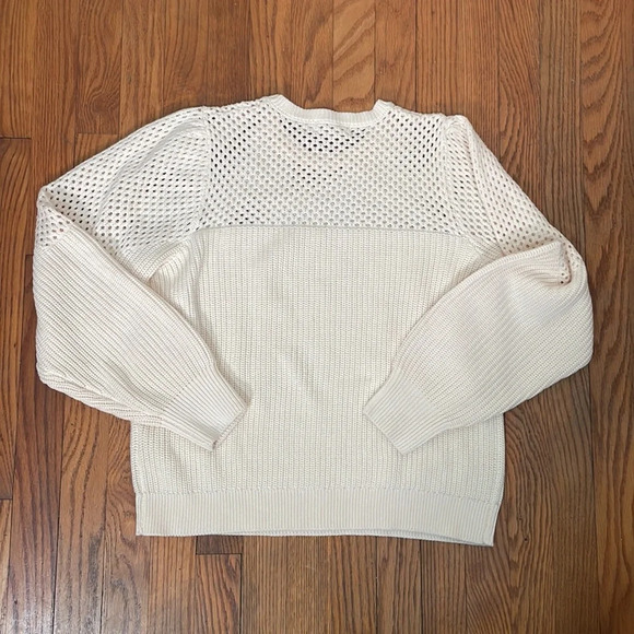 Grey State Merida Knit‎ Sweater Cream size 1 Small Balloon Sleeves - Picture 2 of 11